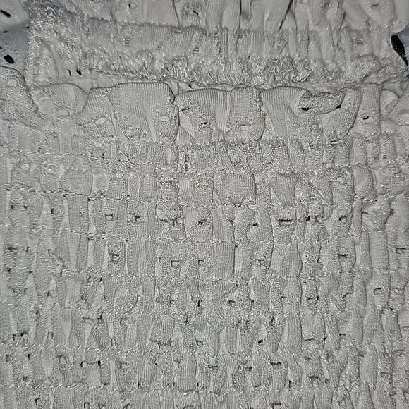 Grace+Karma Smocked Top size XL White Prairie Milk Maid Boho Fairy Coquette - Picture 7 of 10